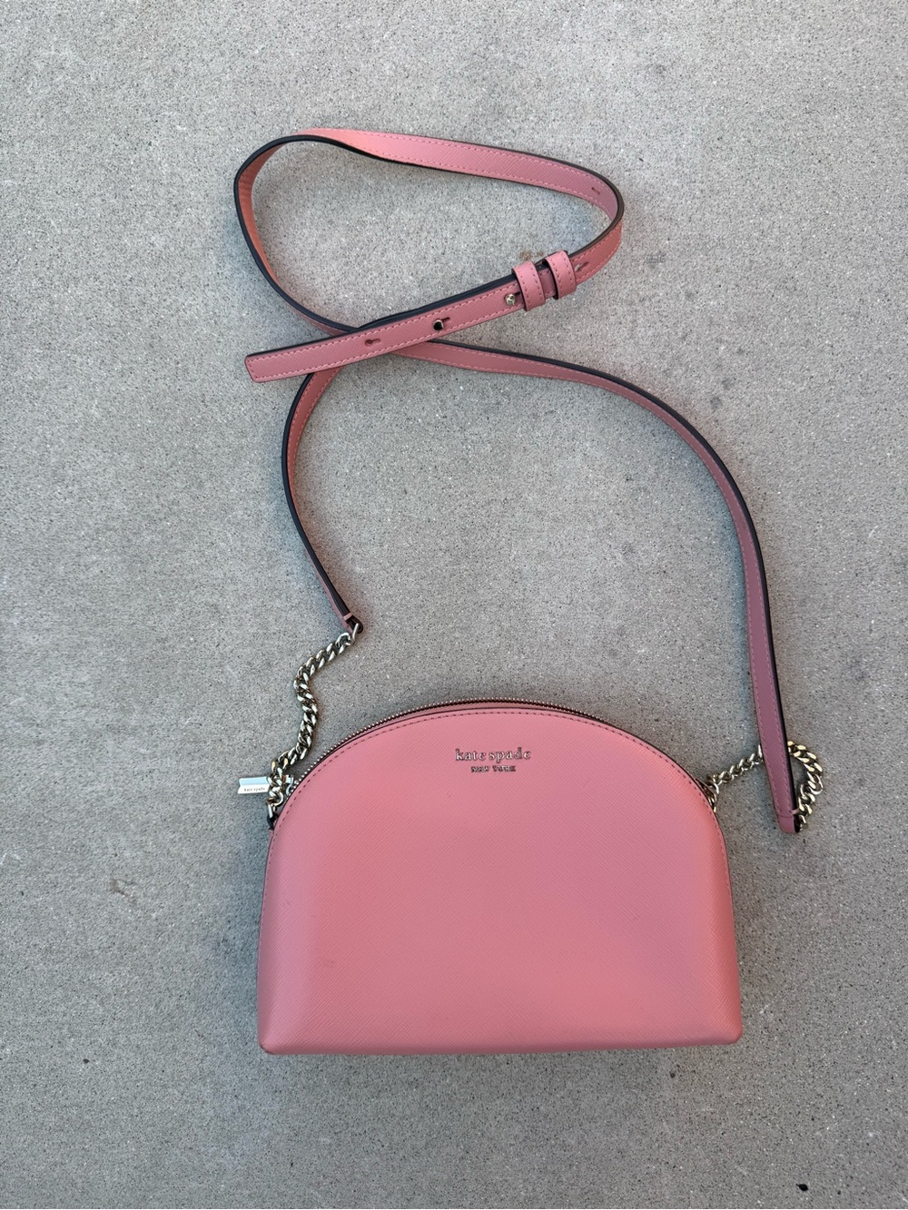 Kate Spade Mini Dusty Pink Crossbody Purse with Gold Hardware